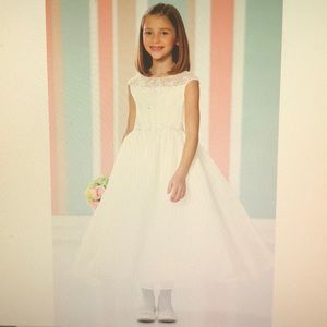 Joan Calabrese 216314 White Girls Dress Only Sz 10
